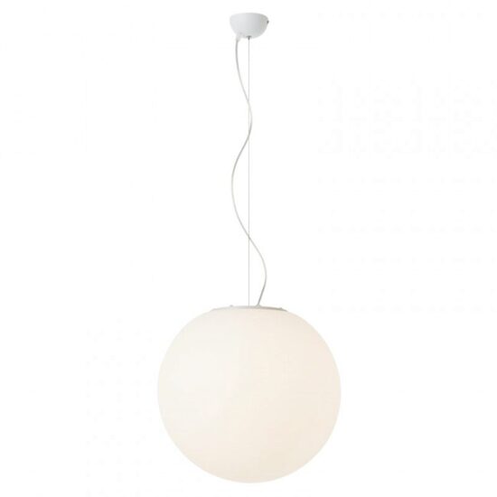 Lustra exterior IP44 alba sferica polietilena 1xE27/23W D45, Baloo 9975 Redo