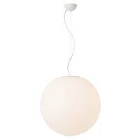 Lustra exterior IP44 alba sfericapolietilena 1xE27/23W D56, Baloo 9976 Redo