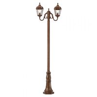 Stalp exterior maro abajur sticla 2xE27/70W, Essen 9663 Redo