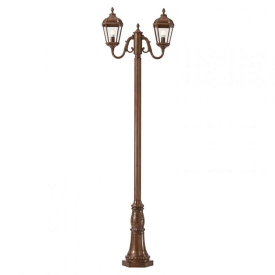 Stalp exterior maro abajur sticla 2xE27/70W, Essen 9663 Redo