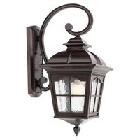 Aplica exterior negru antichizat abajur sticla 1xE27/70W, York 9648 Redo