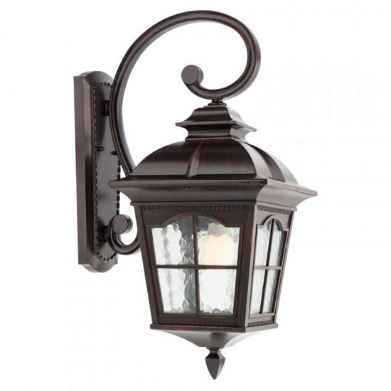 Aplica exterior negru antichizat abajur sticla 1xE27/70W, York 9648 Redo