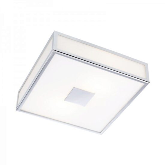 Plafoniera moderna cromata baie IP44 abajur sticla 2xE27/52W, Ego 01-705 Redo