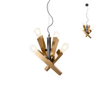 Lustra moderna, neagra-aurie, 4xE27/42W, Galea IGL P4 06 12, Incanti