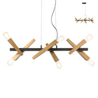 Lustra moderna, neagra-aurie, 6xE27/42W, Galea IGL P26 06 12, Incanti