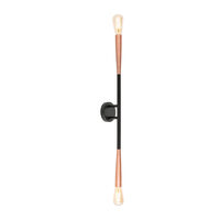 Aplica moderna, neagra-cupru, 2xE27/42W, Havana IHV W2 06 04 B, Incanti