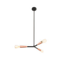 Lustra moderna, neagra-cupru, 3xE27/42W, Havana IHV P3 06 04, Incanti