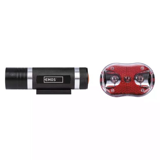 Set lanterna LED frontala bicicleta + lampa spate, 1+3xLED, Emos P3920