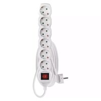 Prelungitor cu 6 prize si intrerupator, 2ml, tip Schuko (CP), Emos P1622