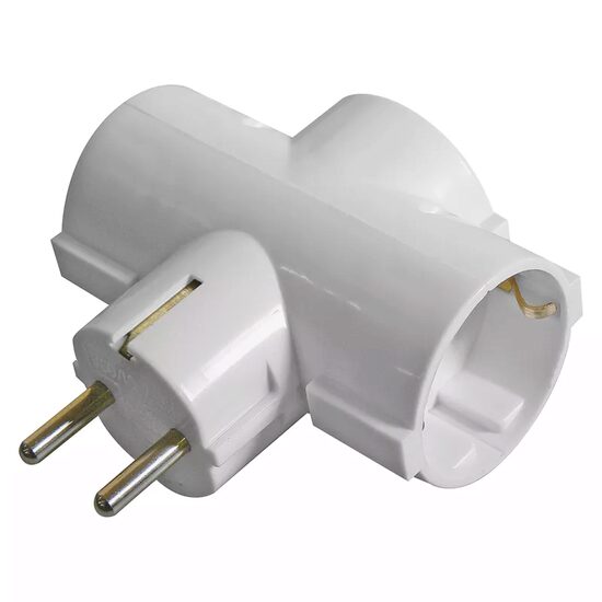 Adaptor cu 3 prize (triplustecher), tip Schuko (CP), Emos P00242
