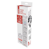 Prelungitor cu protectie la supratensiune, 4 prize, 2ml, Emos P54212