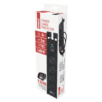 Prelungitor cu protectie la supratensiune, 4 prize, 2ml, Home Theatre, Emos P54222