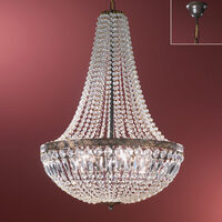 Lustra clasica semicristale 6xE27/60W, Arila HL 6-1497/6 Antik Orion