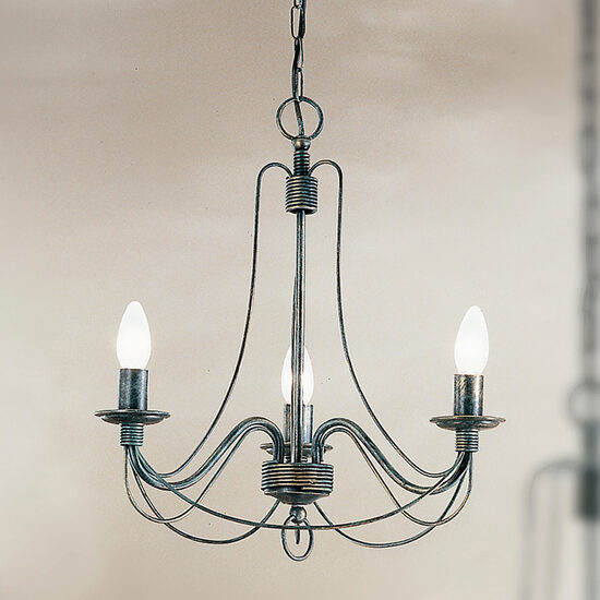 Candelabru florentin antichizat negru 3xE14/40W, Vela LU 1531/3 Antik Orion