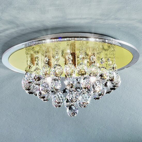Plafoniera moderna cristal aurie 4xG9/40W, Gloria DLU 2378/4/38 Gold Orion