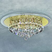 Plafoniera moderna cristal aurie 6xG9/40W, Gloria DLU 2378/6/50 Gold Orion