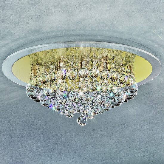 Plafoniera moderna cristal aurie 6xG9/40W, Gloria DLU 2378/6/50 Gold Orion