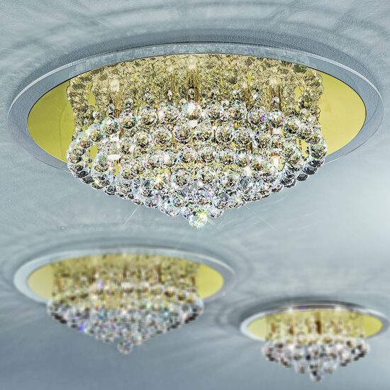 Plafoniera moderna cristal aurie 9xG9/40W, Gloria DLU 2378/9/62 Gold Orion
