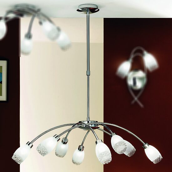 Candelabru modern cromat 8xG9/28W, Carla LU 1672/8 Chrom Orion