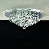 Plafoniera moderna cristal crom 6xG9/40W, Gloria DLU 2378/9/62 Chrom Orion