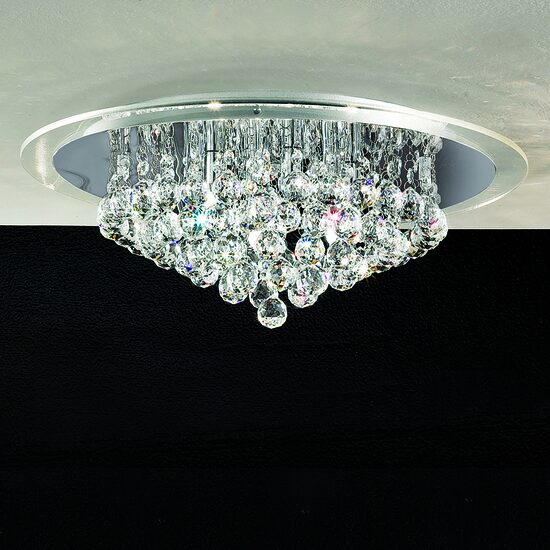 Plafoniera moderna cristal crom 6xG9/40W, Gloria DLU 2378/9/62 Chrom Orion