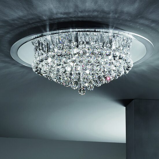 Plafoniera moderna cristal crom 9xG9/40W, Gloria DLU 2378/9/62 Chrom Orion