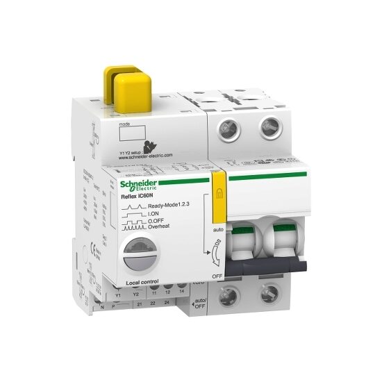 Intreruptor automat cu comanda integrata Reflex iC60n, 16A, 2P, curba B, Schneider Electric ACTI9 A9C61216