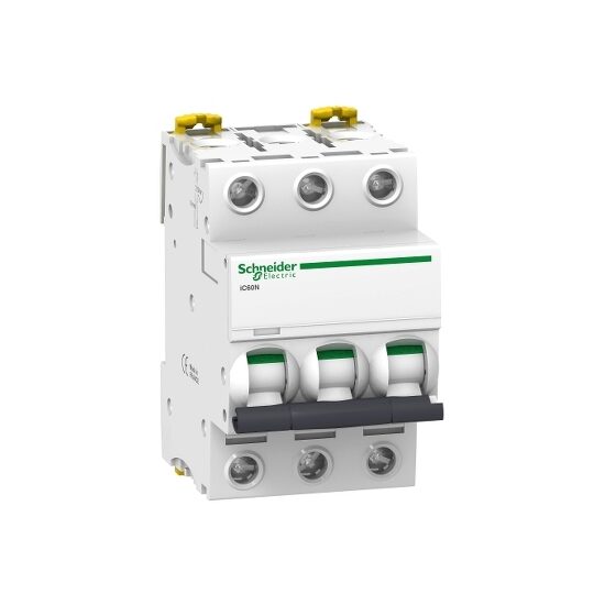 Siguranta automata iC60N, 3P, 1A, curba B, 6kA, Schneider Electric ACTI9 A9F73301