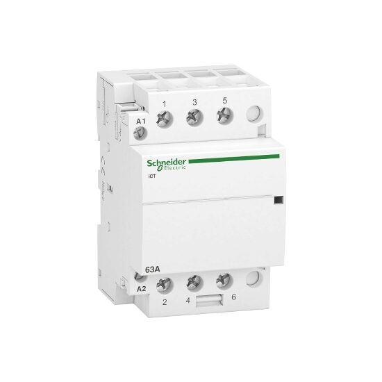Contactor iCT, 63A, 3NO, 220/240V, 50Hz, Schneider Electric ACTI9 A9C20863