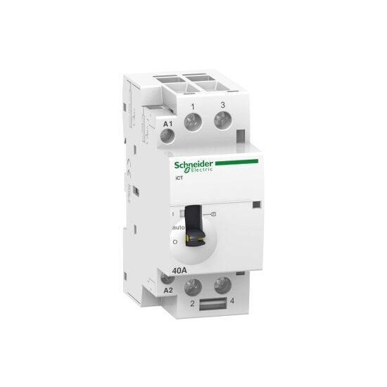 Contactor iCT, comanda manuala, 40A, 2NO, 24V, 50Hz, Schneider Electric ACTI9 A9C21142
