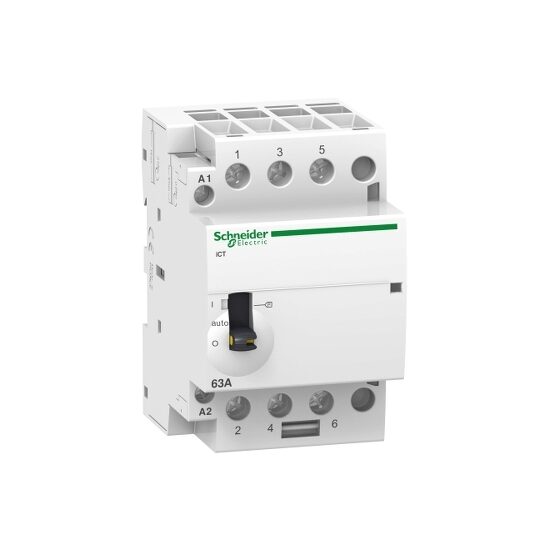Contactor iCT, comanda manuala, 40A, 3NO, 220/240V, 50Hz, Schneider Electric ACTI9 A9C21843