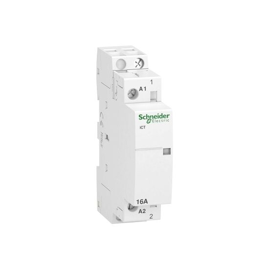 Contactor iCT, 16A, 1NO, 12V, 50Hz, Schneider Electric ACTI9 A9C22011