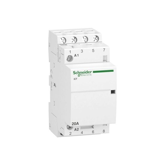 Contactor iCT, 20A, 4NO, 220/240V, 50Hz, Schneider Electric ACTI9 A9C22824