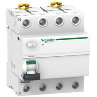 Siguranta diferentiala | Protectie diferentiala iID, 4P, 80A, 100mA, tip AC, Schneider Electric ACTI9 A9R12480