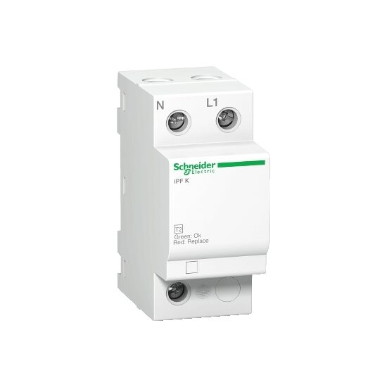 Protectie supratensiune | Descarcator modular de protectie contra supratensiunii iPF20, 1P+N, 340V, Schneider Electric ACTI9 A9L15692