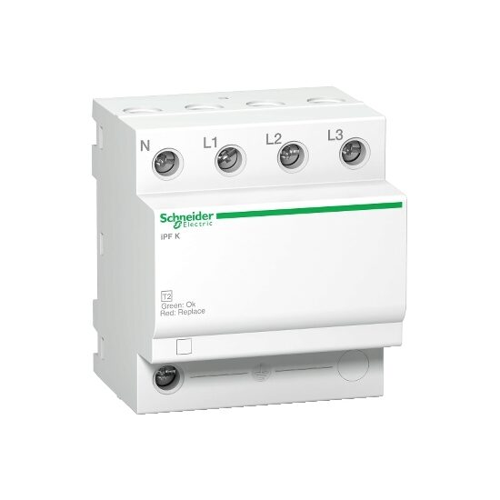 Protectie supratensiune | Descarcator modular de protectie contra supratensiunii iPF20, 3P+N, 340V, Schneider Electric ACTI9 A9L15693