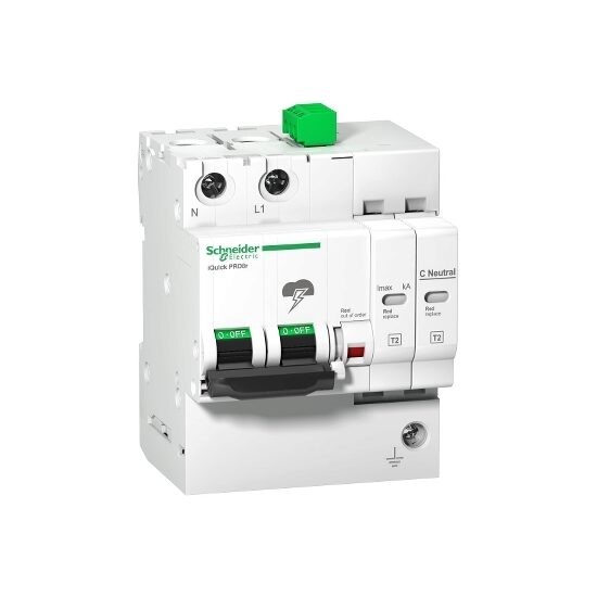 Protectie supratensiune | Descarcator modular de protectie contra supratensiunii PRD40r, 1P+N, 264V, cu transfer la distanta, Schneider Electric ACTI9 A9L16292