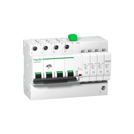 Protectie supratensiune | Descarcator modular de protectie contra supratensiunii PRD20r, 3P+N, 264V, cu transfer la distanta, Schneider Electric ACTI9 A9L16297