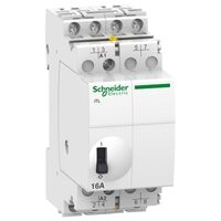 Teleruptor iTL, 4P, 4NO, 16A, bobina, 12V c.c., 24V c.a., 50/60Hz, Schneider Electric ACTI9 A9C30114