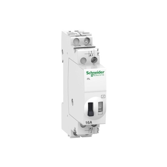 Teleruptor iTL, 1P, 1NO, 16A, bobina, 24V c.c., 48V c.a., 50/60Hz, Schneider Electric ACTI9 A9C30211