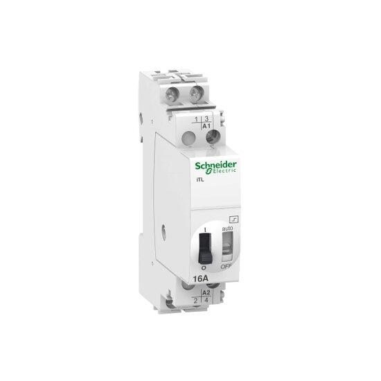 Teleruptor iTL, 2P, 2NO, 16A, bobina, 130V c.a., 50/60Hz, 48V c.c., Schneider Electric ACTI9 A9C30312
