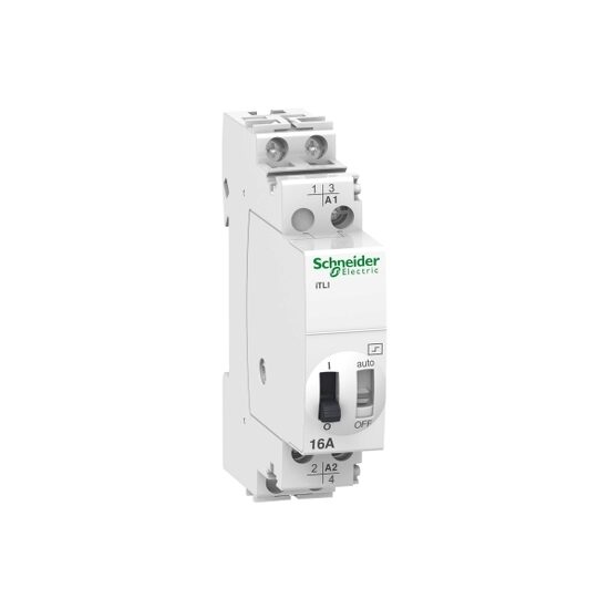 Teleruptor iTLI, 2P, 1NO+1NC, 16A, bobina, 110V c.c., 230-240V c.a., 50/60Hz, Schneider Electric ACTI9 A9C30815