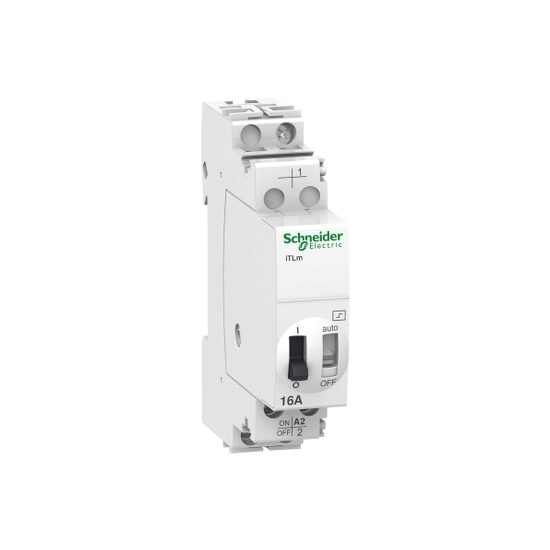 Teleruptor iTLm, 1P, 1NO, 16A, bobina, 110V c.c., 230-240V c.a., 50/60Hz, Schneider Electric ACTI9 A9C34811