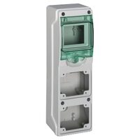 MiniCofret pentru prize electrice IP65, 4 module, 2 deschideri, Schneider Electric KAEDRA 13176