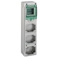 MiniCofret pentru prize electrice IP65, 4 module, 3 deschideri, Schneider Electric KAEDRA 13177