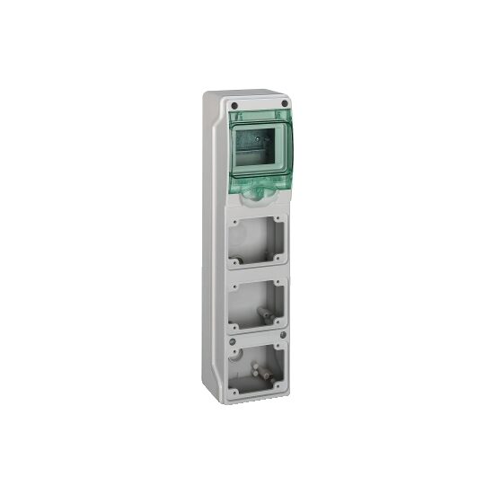 MiniCofret pentru prize electrice IP65, 4 module, 3 deschideri, Schneider Electric KAEDRA 13177