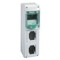 Cofret pentru prize electrice IP65, 5 module, 2 deschideri, Schneider Electric KAEDRA 13178