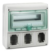 Cofret pentru prize electrice IP65, 13 module, 3 deschideri, Schneider Electric KAEDRA 13180