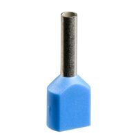 Set 100 bucati - Pini dubli pentru cablare, 0.75mmp, albastru, Schneider Electric AZ5DE007