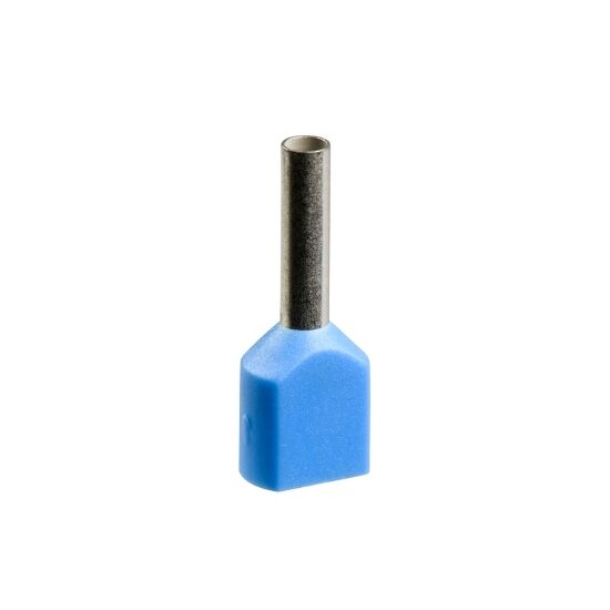 Set 100 bucati - Pini dubli pentru cablare, 0.75mmp, albastru, Schneider Electric AZ5DE007